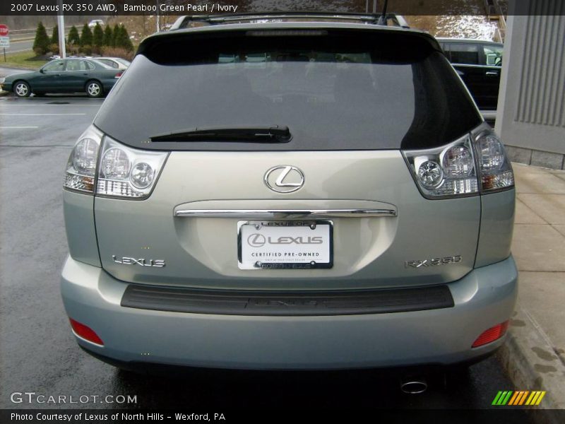 Bamboo Green Pearl / Ivory 2007 Lexus RX 350 AWD