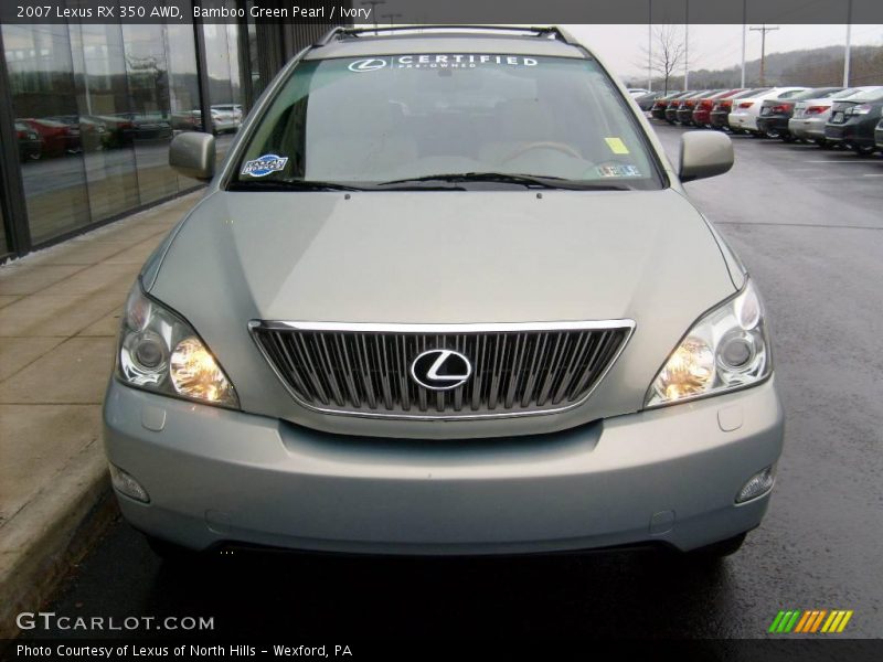 Bamboo Green Pearl / Ivory 2007 Lexus RX 350 AWD