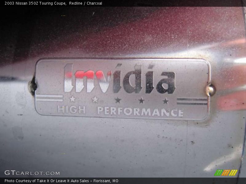 Redline / Charcoal 2003 Nissan 350Z Touring Coupe