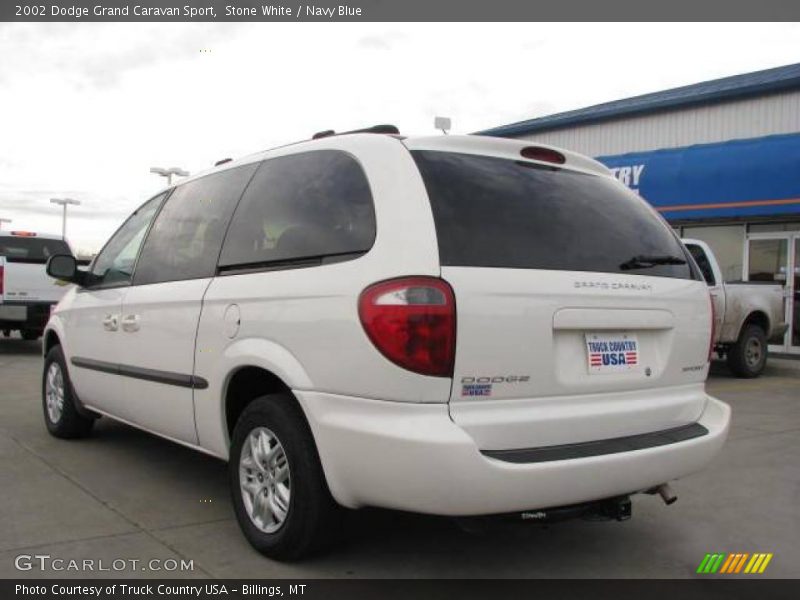 Stone White / Navy Blue 2002 Dodge Grand Caravan Sport