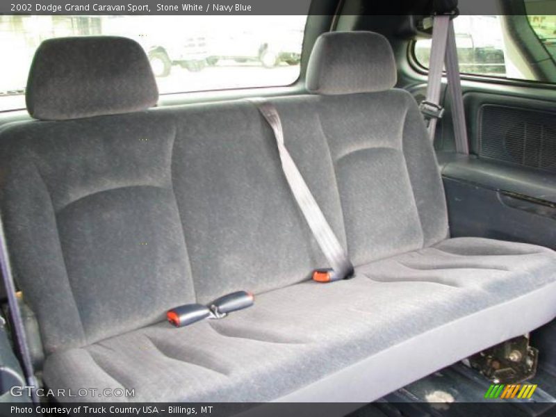 Stone White / Navy Blue 2002 Dodge Grand Caravan Sport