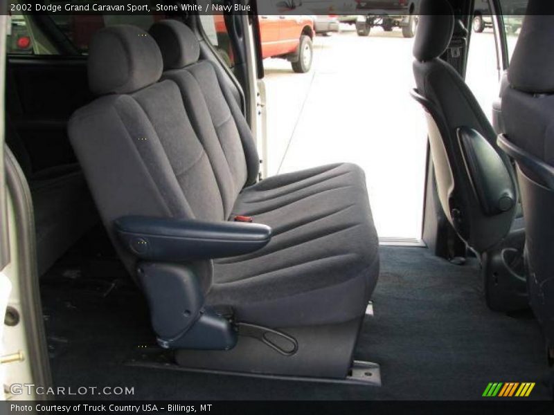 Stone White / Navy Blue 2002 Dodge Grand Caravan Sport