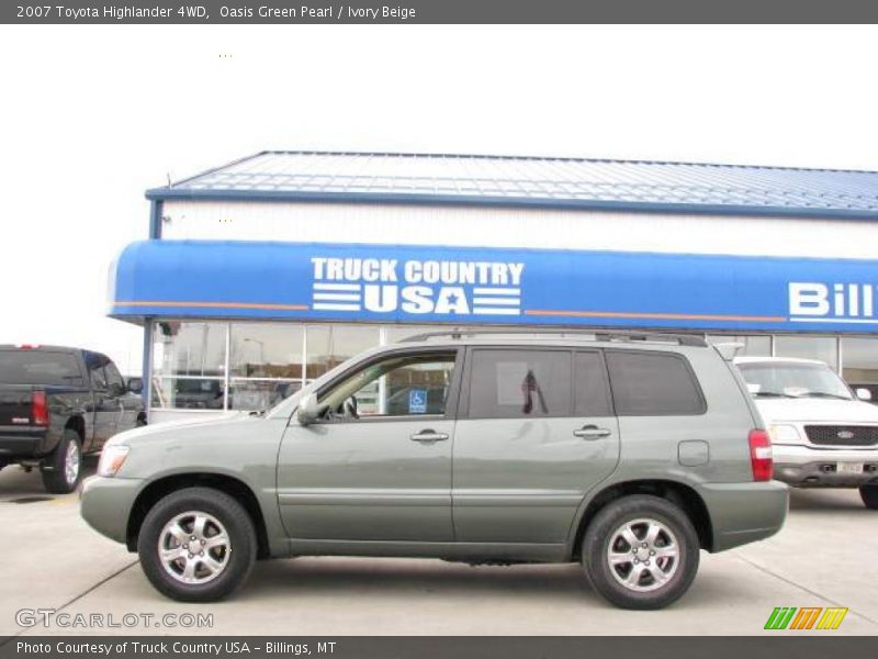 Oasis Green Pearl / Ivory Beige 2007 Toyota Highlander 4WD