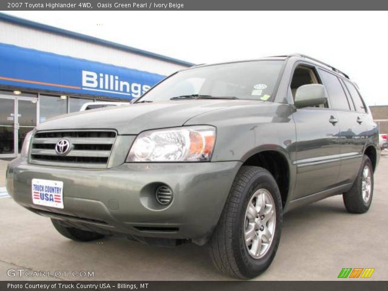 Oasis Green Pearl / Ivory Beige 2007 Toyota Highlander 4WD