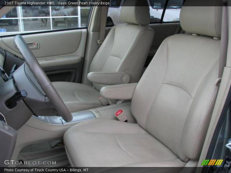 Oasis Green Pearl / Ivory Beige 2007 Toyota Highlander 4WD