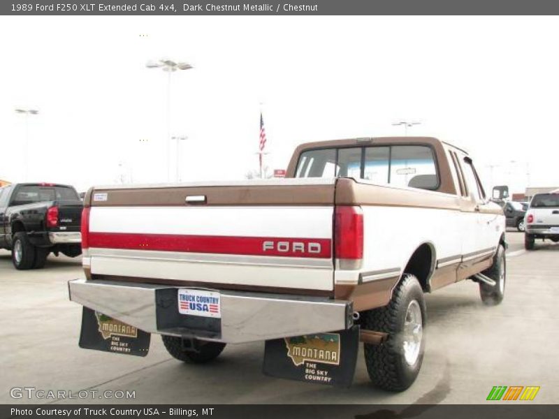 Dark Chestnut Metallic / Chestnut 1989 Ford F250 XLT Extended Cab 4x4