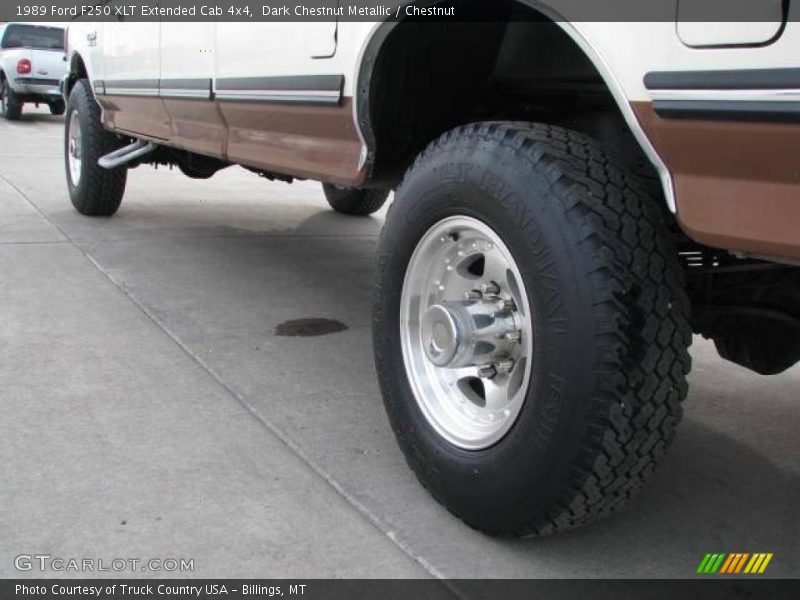 Dark Chestnut Metallic / Chestnut 1989 Ford F250 XLT Extended Cab 4x4