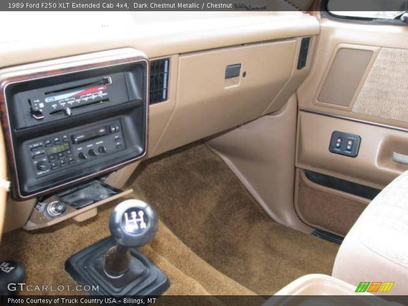 Dark Chestnut Metallic / Chestnut 1989 Ford F250 XLT Extended Cab 4x4