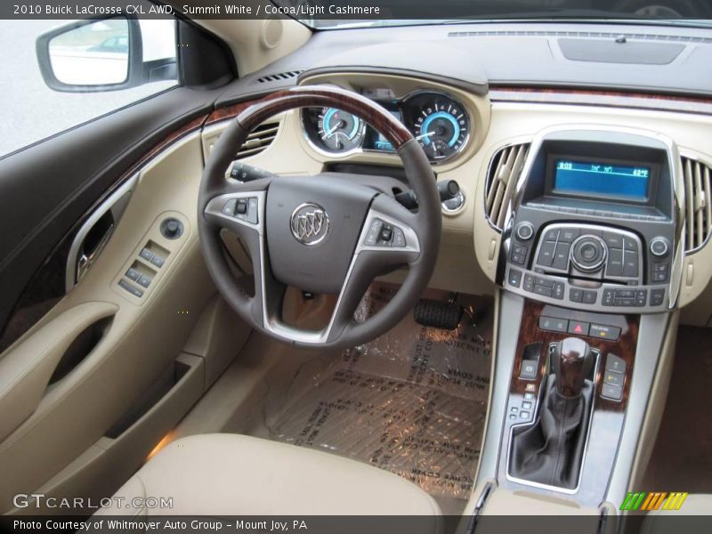 Summit White / Cocoa/Light Cashmere 2010 Buick LaCrosse CXL AWD