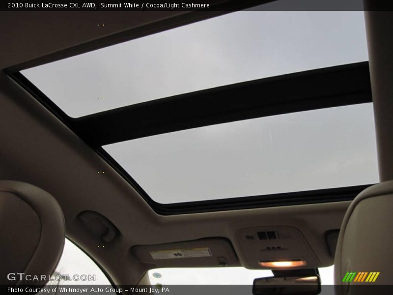 Summit White / Cocoa/Light Cashmere 2010 Buick LaCrosse CXL AWD