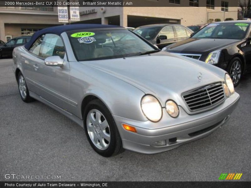 Brilliant Silver Metallic / Ash 2000 Mercedes-Benz CLK 320 Cabriolet