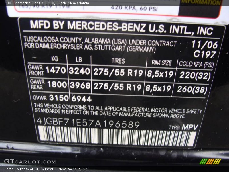 Black / Macadamia 2007 Mercedes-Benz GL 450