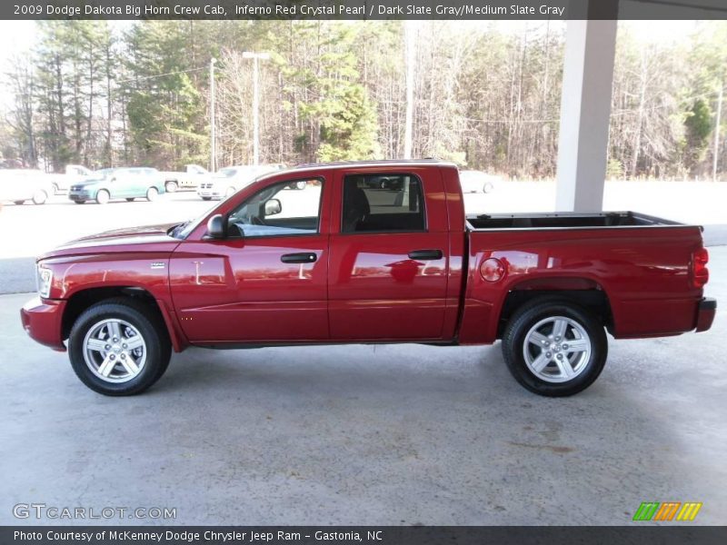 Inferno Red Crystal Pearl / Dark Slate Gray/Medium Slate Gray 2009 Dodge Dakota Big Horn Crew Cab
