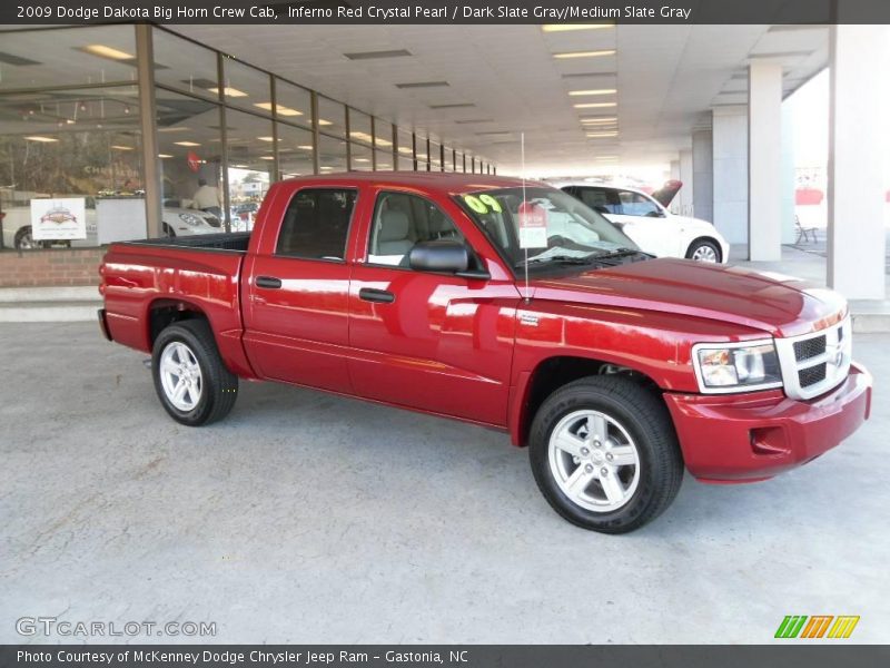 Inferno Red Crystal Pearl / Dark Slate Gray/Medium Slate Gray 2009 Dodge Dakota Big Horn Crew Cab