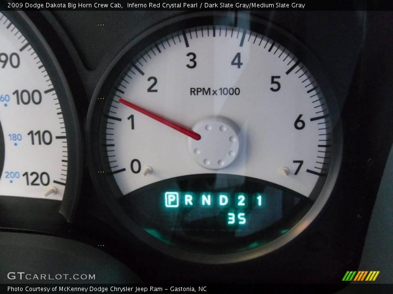 Inferno Red Crystal Pearl / Dark Slate Gray/Medium Slate Gray 2009 Dodge Dakota Big Horn Crew Cab