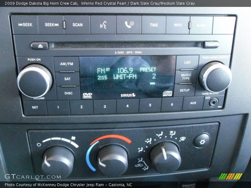 Inferno Red Crystal Pearl / Dark Slate Gray/Medium Slate Gray 2009 Dodge Dakota Big Horn Crew Cab