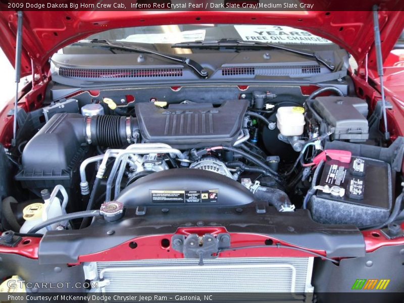 Inferno Red Crystal Pearl / Dark Slate Gray/Medium Slate Gray 2009 Dodge Dakota Big Horn Crew Cab