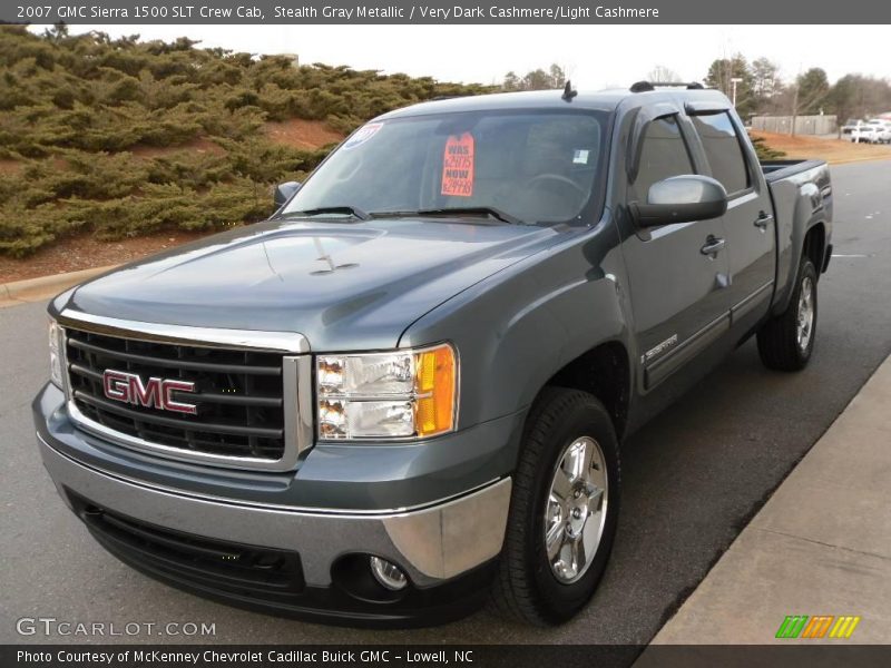 Stealth Gray Metallic / Very Dark Cashmere/Light Cashmere 2007 GMC Sierra 1500 SLT Crew Cab