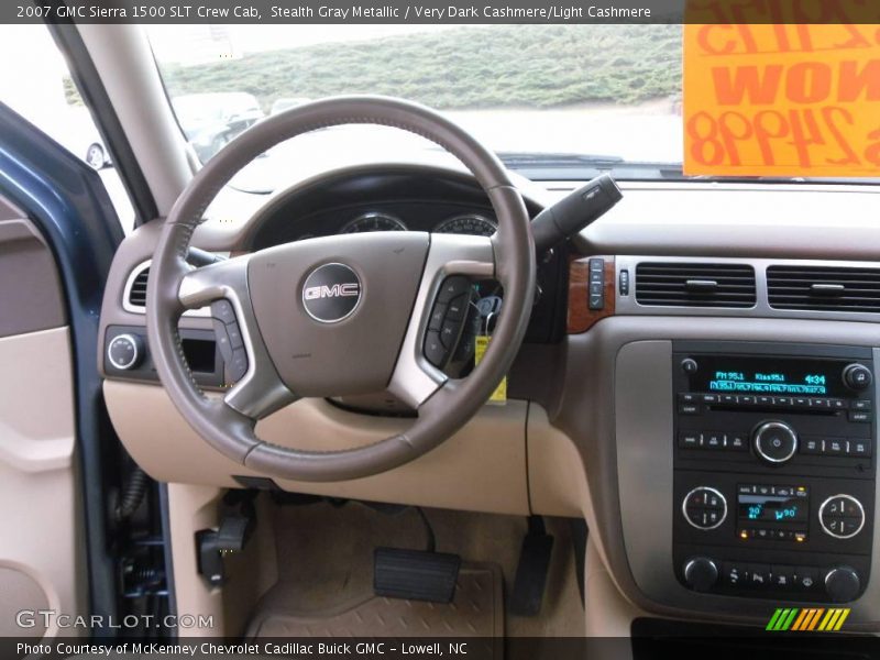 Stealth Gray Metallic / Very Dark Cashmere/Light Cashmere 2007 GMC Sierra 1500 SLT Crew Cab