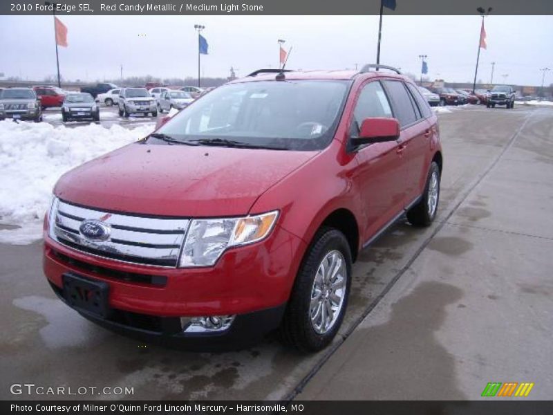 Red Candy Metallic / Medium Light Stone 2010 Ford Edge SEL