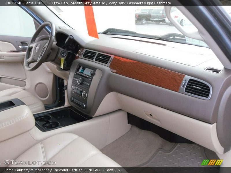 Stealth Gray Metallic / Very Dark Cashmere/Light Cashmere 2007 GMC Sierra 1500 SLT Crew Cab
