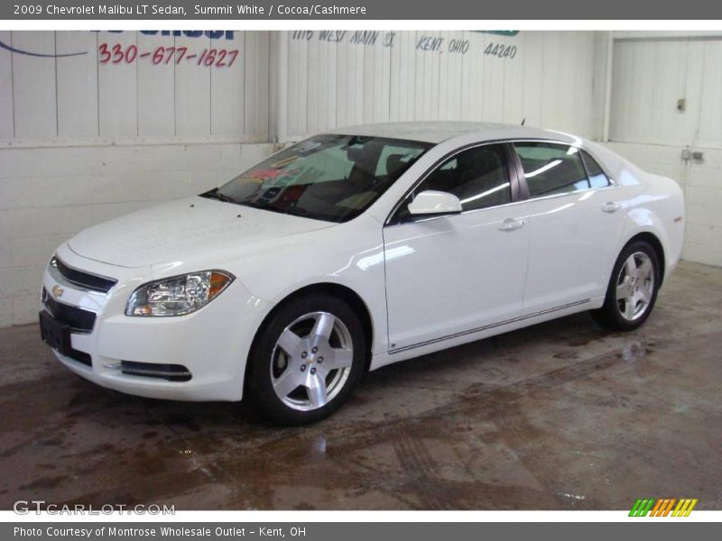 Summit White / Cocoa/Cashmere 2009 Chevrolet Malibu LT Sedan