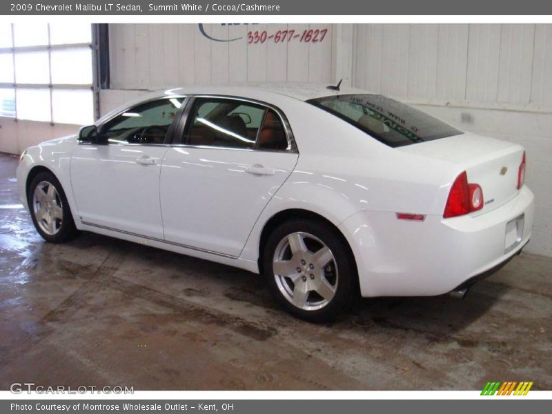 Summit White / Cocoa/Cashmere 2009 Chevrolet Malibu LT Sedan