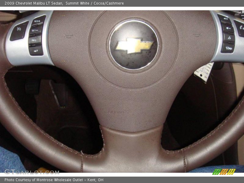 Summit White / Cocoa/Cashmere 2009 Chevrolet Malibu LT Sedan