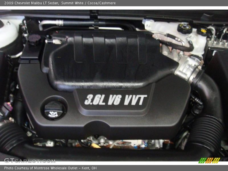 Summit White / Cocoa/Cashmere 2009 Chevrolet Malibu LT Sedan
