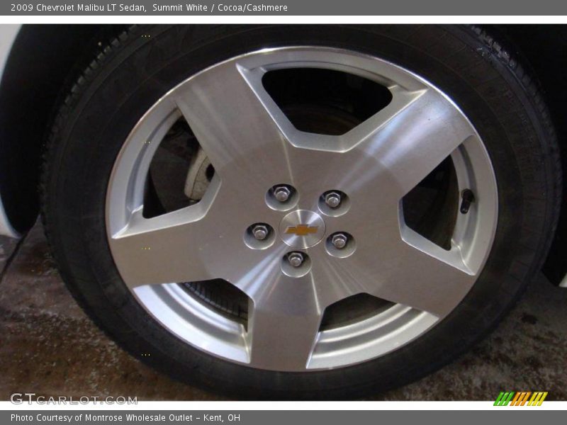 Summit White / Cocoa/Cashmere 2009 Chevrolet Malibu LT Sedan