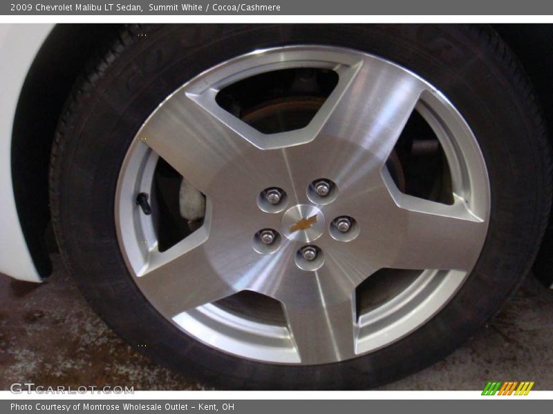 Summit White / Cocoa/Cashmere 2009 Chevrolet Malibu LT Sedan