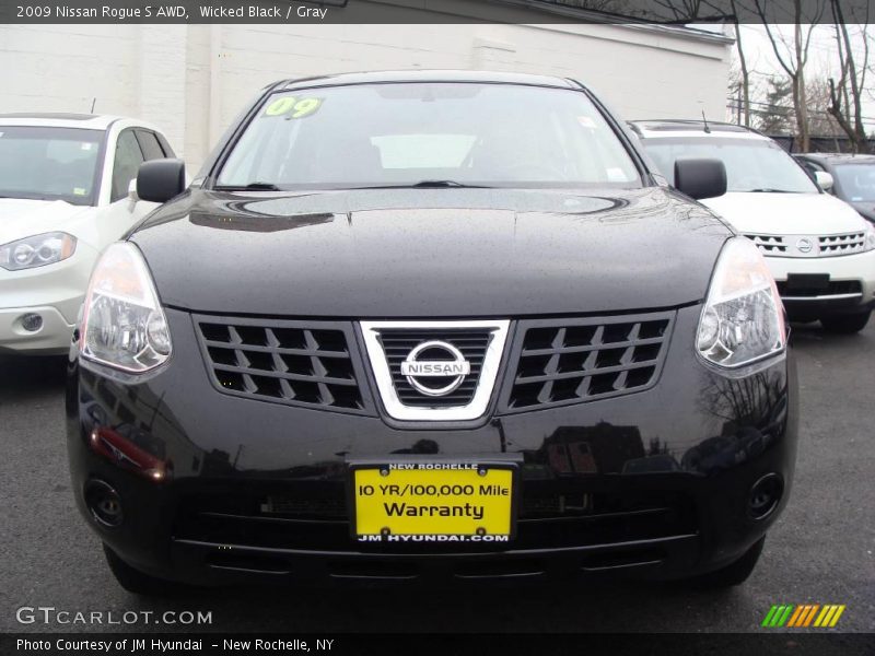 Wicked Black / Gray 2009 Nissan Rogue S AWD