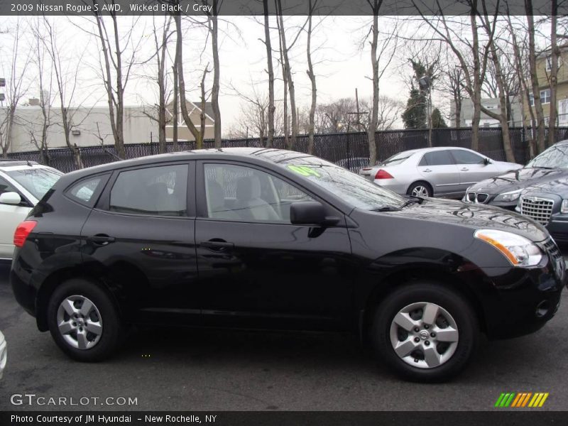 Wicked Black / Gray 2009 Nissan Rogue S AWD