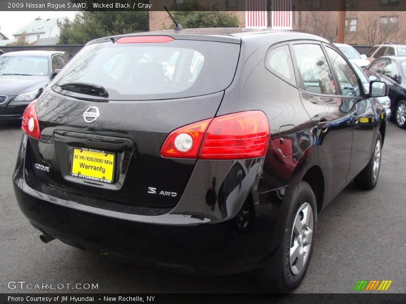 Wicked Black / Gray 2009 Nissan Rogue S AWD