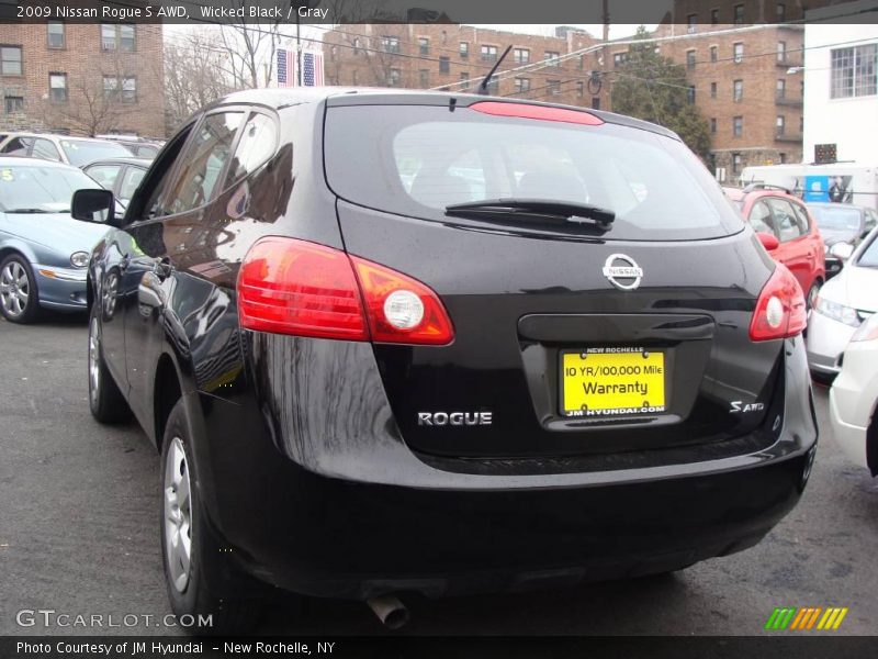 Wicked Black / Gray 2009 Nissan Rogue S AWD