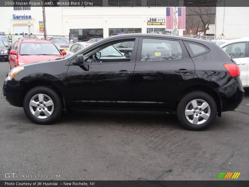 Wicked Black / Gray 2009 Nissan Rogue S AWD