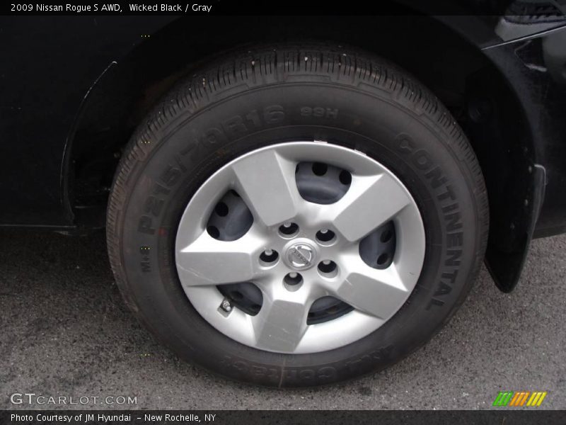 Wicked Black / Gray 2009 Nissan Rogue S AWD