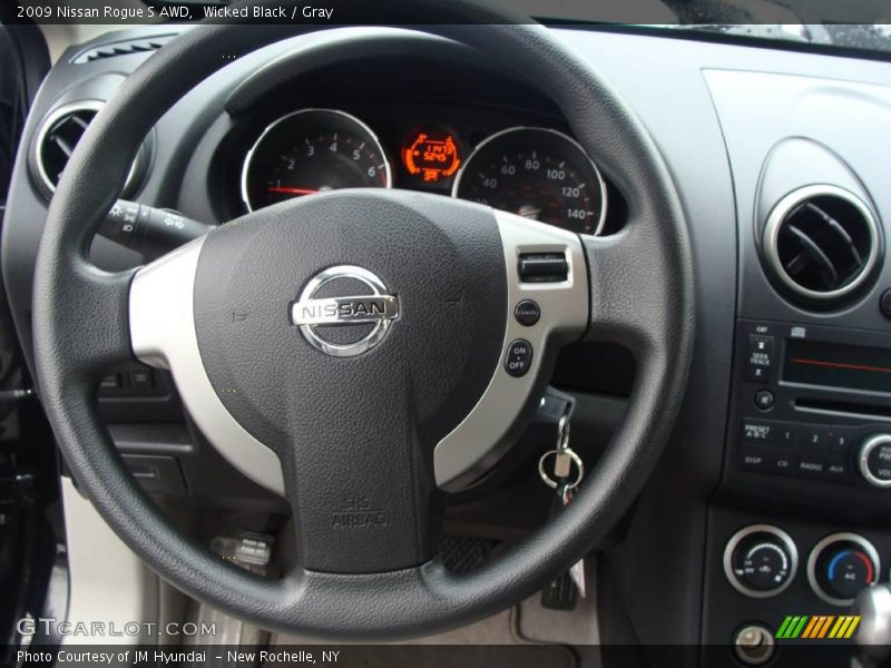 Wicked Black / Gray 2009 Nissan Rogue S AWD