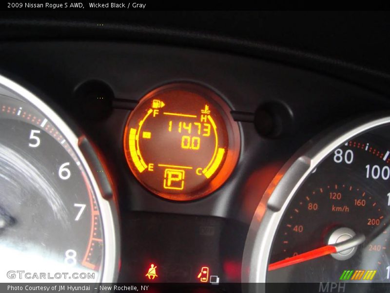 Wicked Black / Gray 2009 Nissan Rogue S AWD