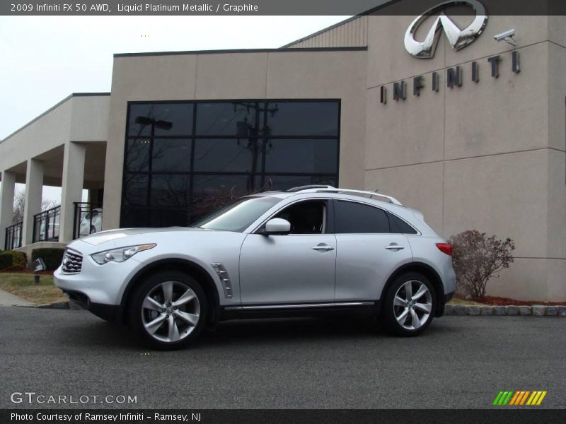 Liquid Platinum Metallic / Graphite 2009 Infiniti FX 50 AWD