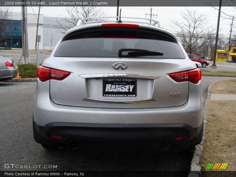 Liquid Platinum Metallic / Graphite 2009 Infiniti FX 50 AWD