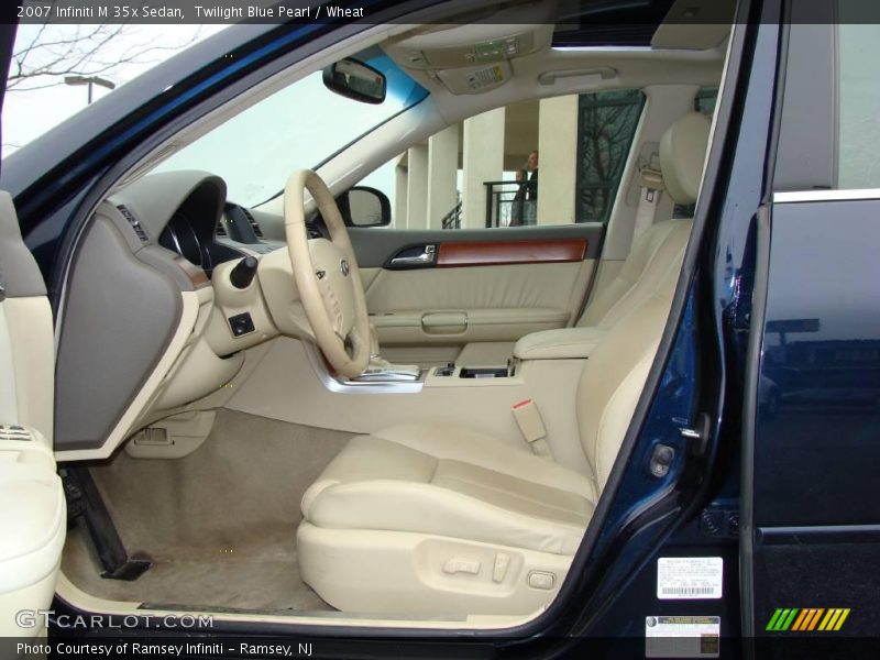 Twilight Blue Pearl / Wheat 2007 Infiniti M 35x Sedan