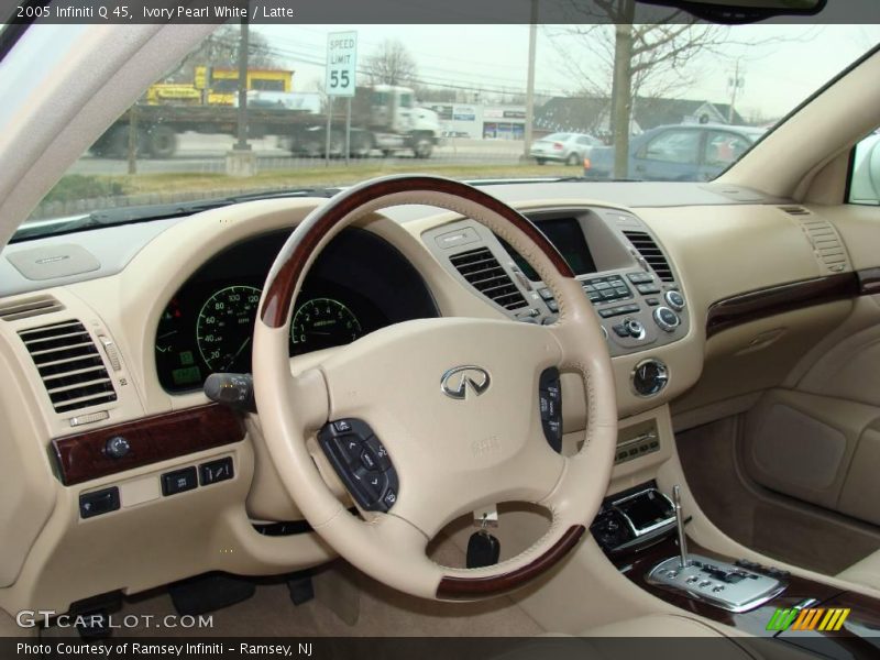Ivory Pearl White / Latte 2005 Infiniti Q 45