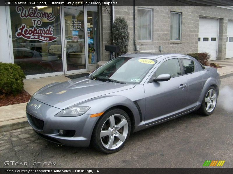 Titanium Gray Metallic / Black/Chaparral 2005 Mazda RX-8 Sport