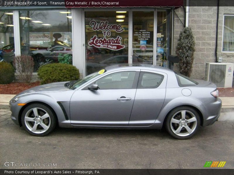 Titanium Gray Metallic / Black/Chaparral 2005 Mazda RX-8 Sport