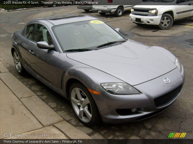 Titanium Gray Metallic / Black/Chaparral 2005 Mazda RX-8 Sport