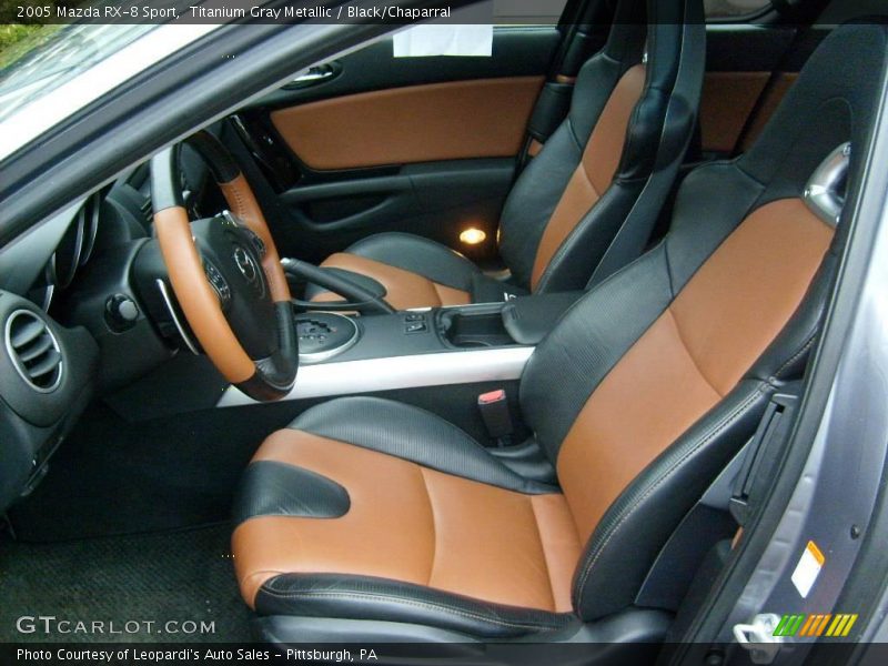 Titanium Gray Metallic / Black/Chaparral 2005 Mazda RX-8 Sport