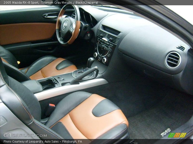 Titanium Gray Metallic / Black/Chaparral 2005 Mazda RX-8 Sport