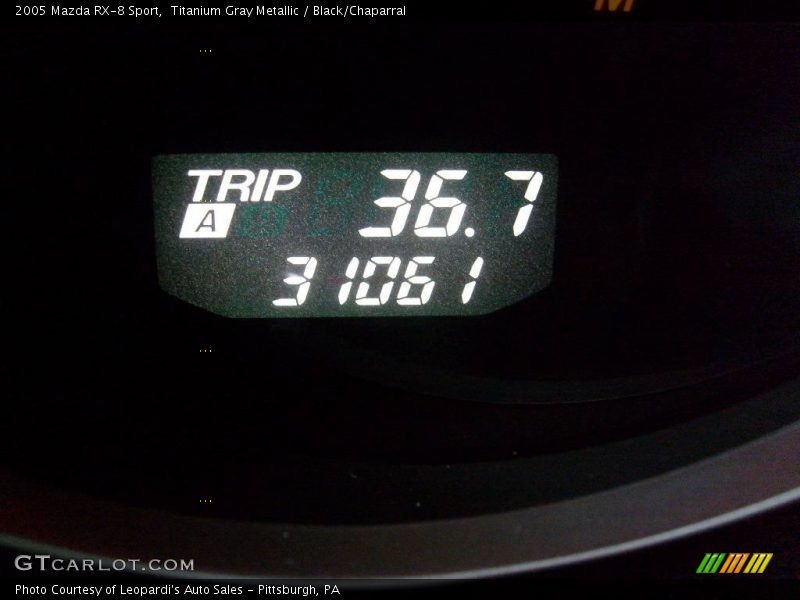 Titanium Gray Metallic / Black/Chaparral 2005 Mazda RX-8 Sport