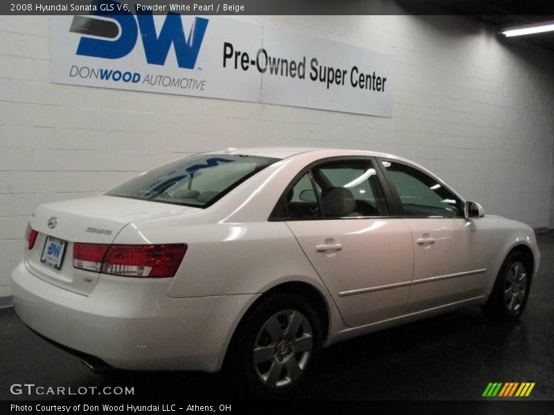 Powder White Pearl / Beige 2008 Hyundai Sonata GLS V6